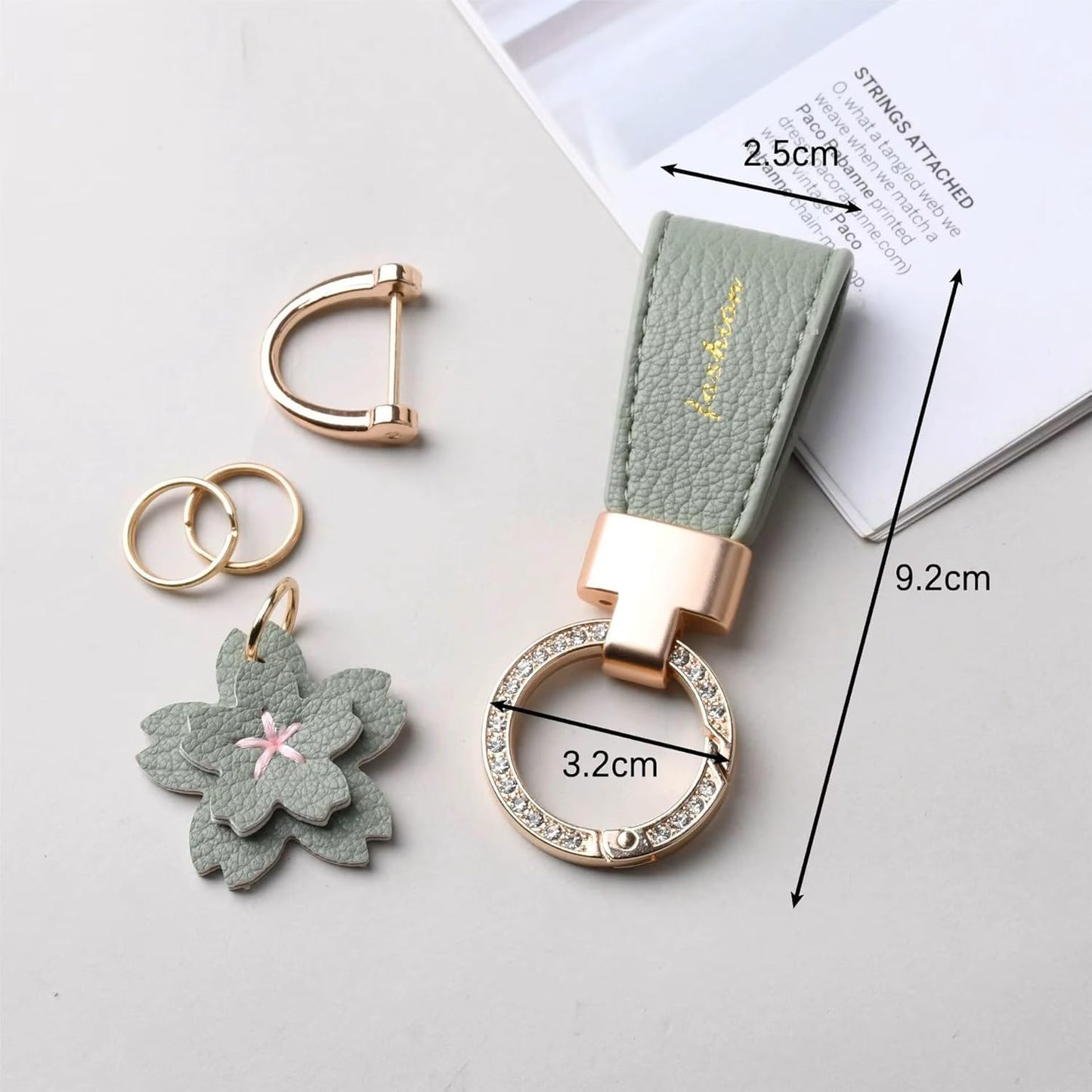 Car Key Pendant Colorful Keychain PU Leather Metal Car Key Chain