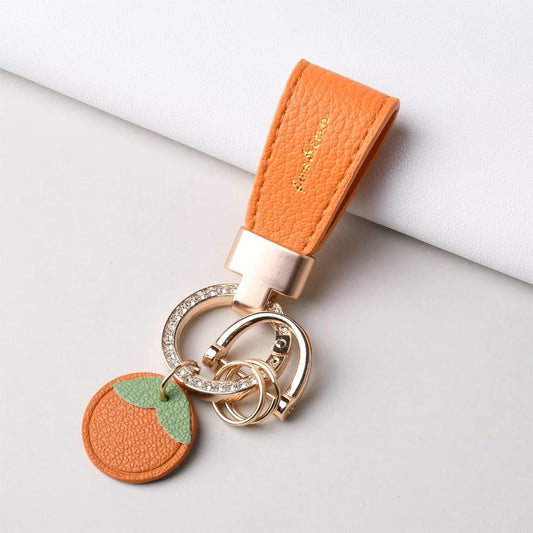 Car Key Pendant Colorful Keychain PU Leather Metal Car Key Chain