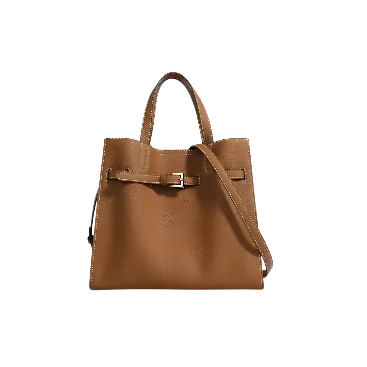 Women's Genuine Leather Shoulder Bag - Soft Luxury Handbag with Multi-Pocket Design, Perfect for Everyday Use