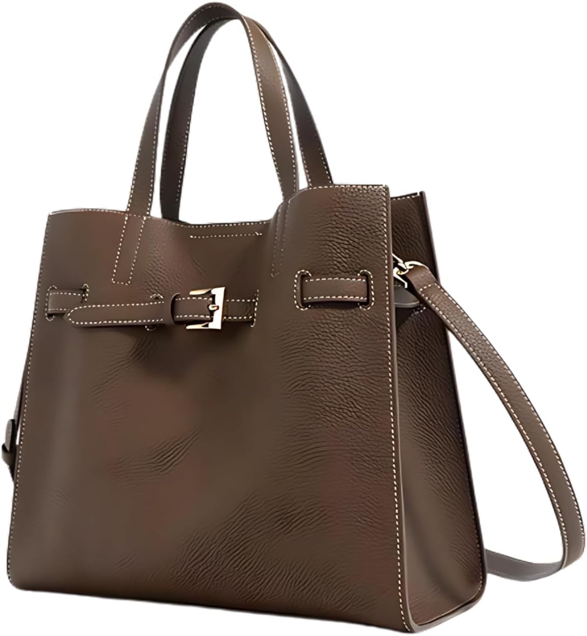 Women's Genuine Leather Shoulder Bag - Soft Luxury Handbag with Multi-Pocket Design, Perfect for Everyday Use