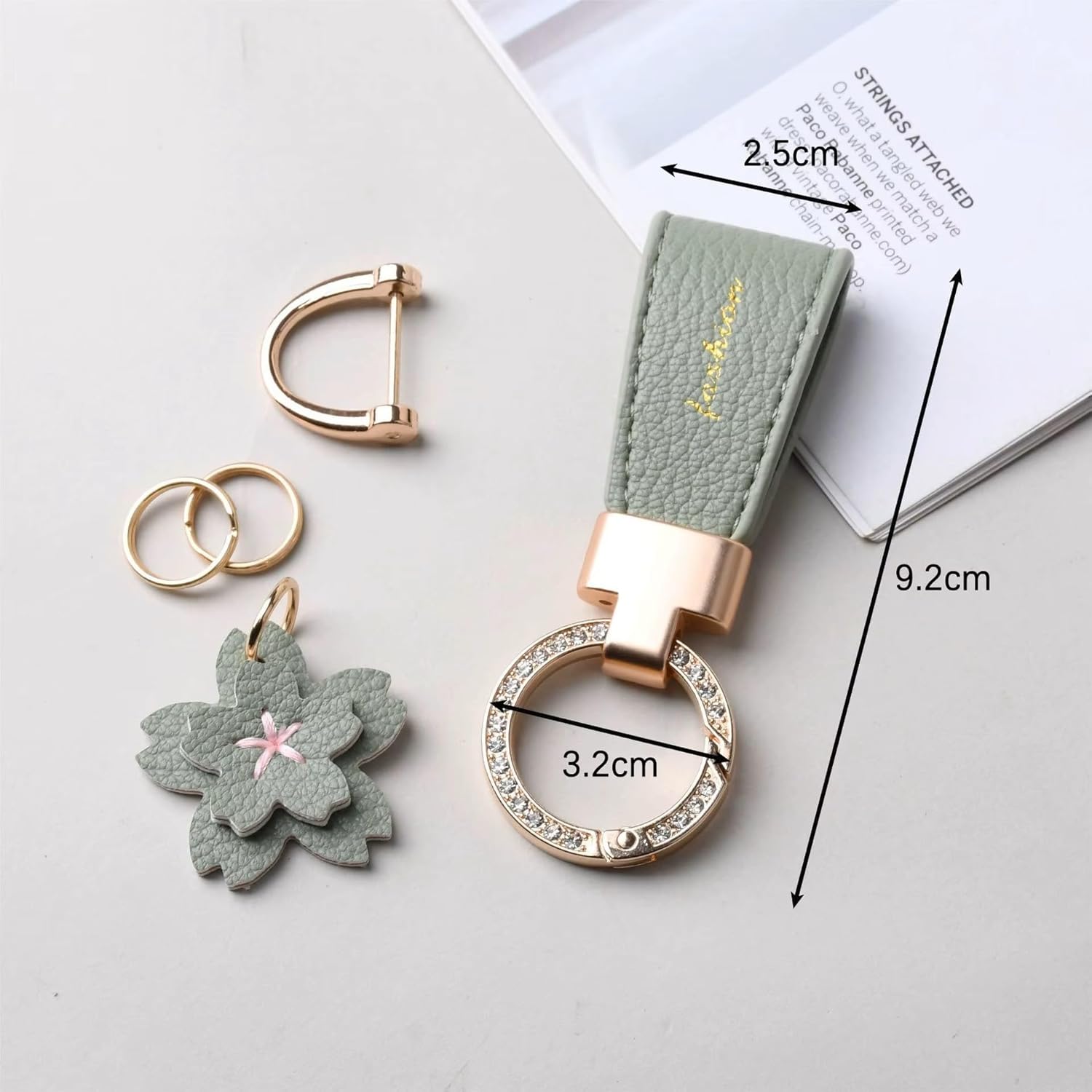 Car Key Pendant Colorful Keychain PU Leather Metal Car Key Chain
