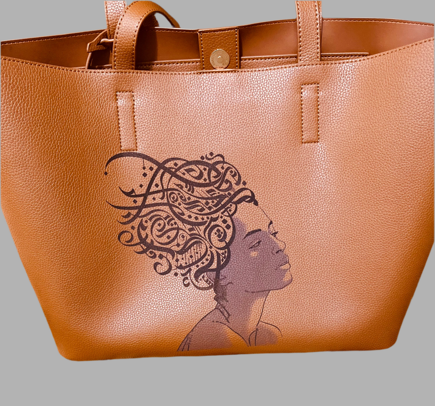 Luxury Camel Vegan Leather Tote Bag for Women – Large Work Purse with Shoulder Strap – Designer Style Handbag for Office, Travel, Daily Use (Customizable option)