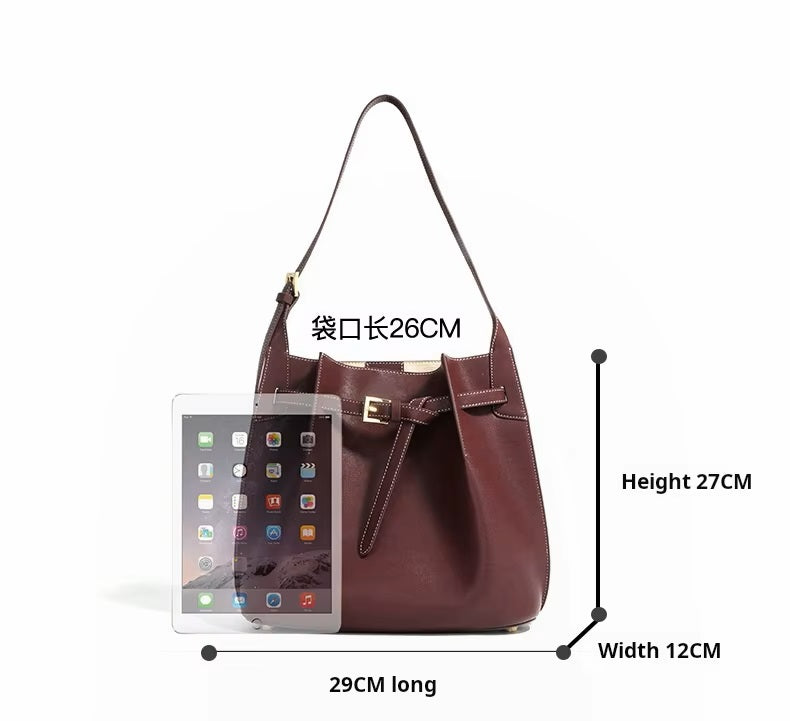luxury genuine leather women's shoulder bag
