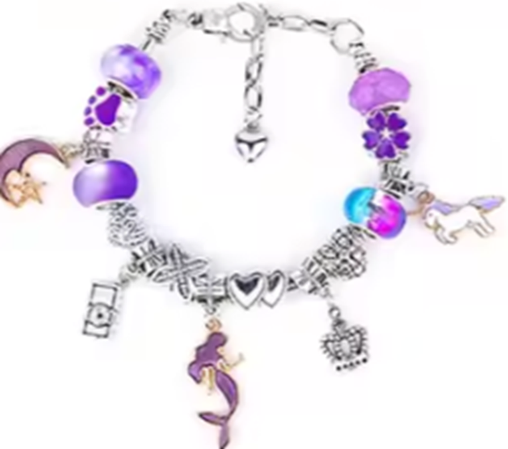 purple color neklace 